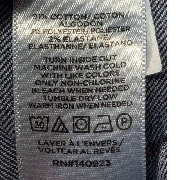 LOFT Dark Blue Flare Jeans Raw Hem 24 - Picture 6 of 6